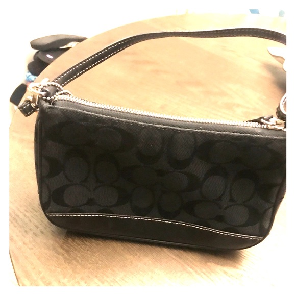 Coach Handbags - Black Coach signature small purse. Like new!